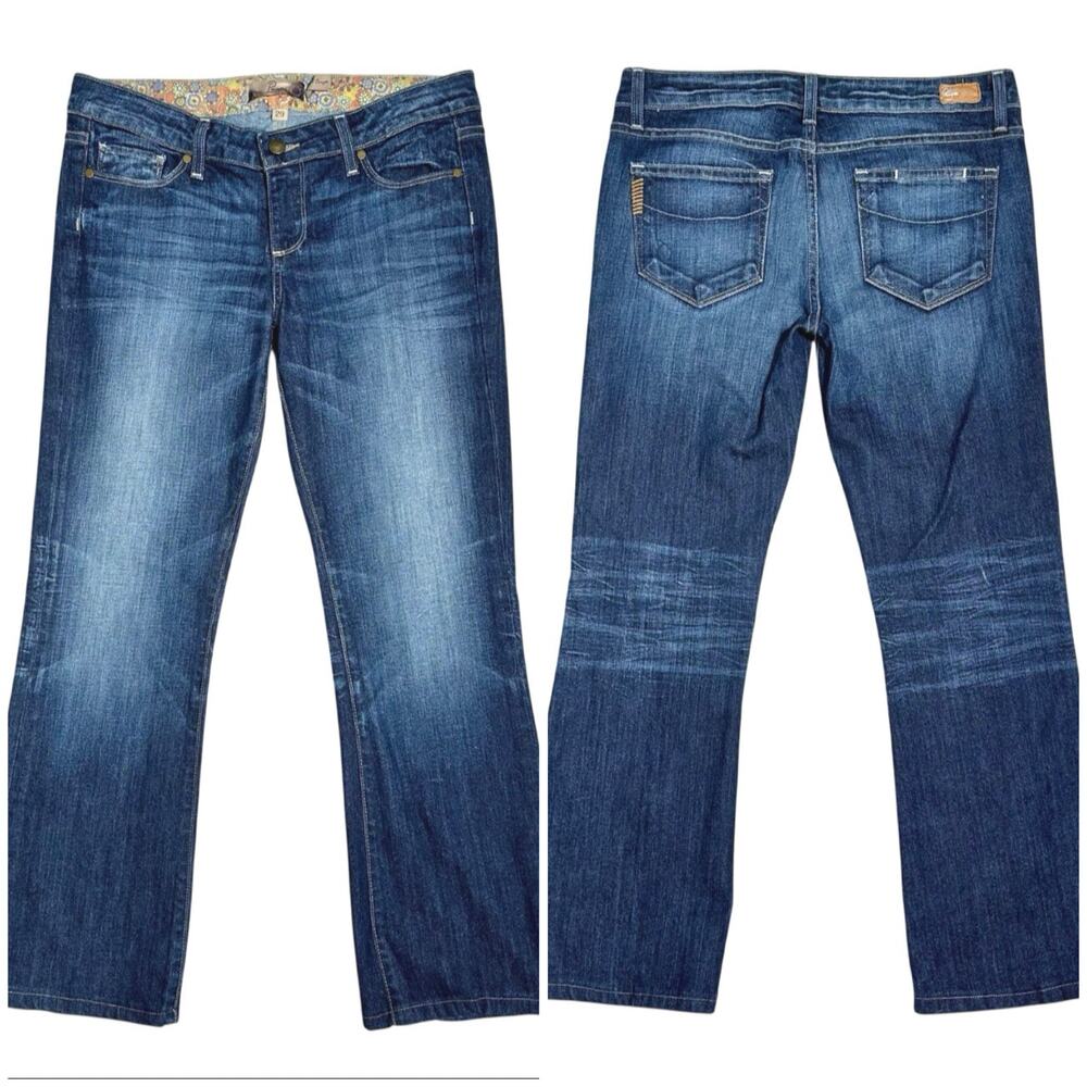 Paige | Women | Laurel Canyon Indigo Mid Rise Kick Flare Denim Jeans | Size 29 - Picture 1 of 13